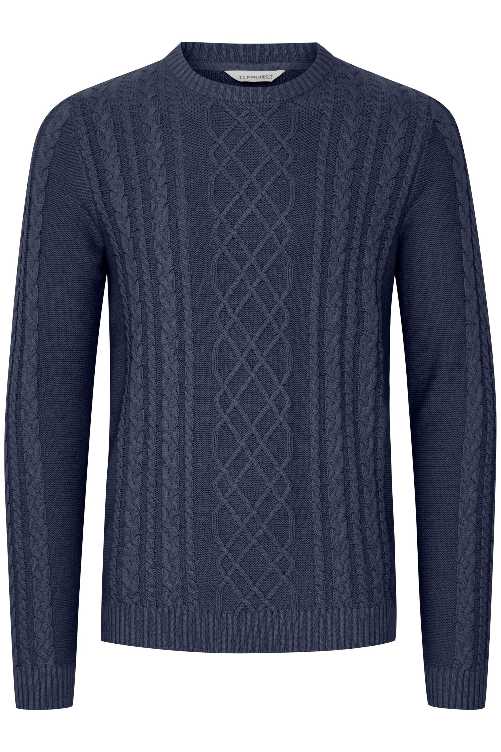11 Project Pullover 'Jamal' in Blau: Vorderseite