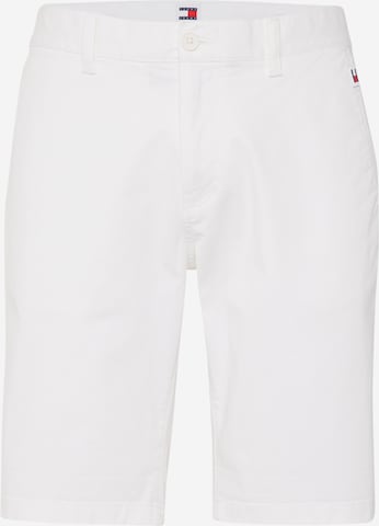 Tommy Jeans - Regular Calças 'Scanton' em branco: frente