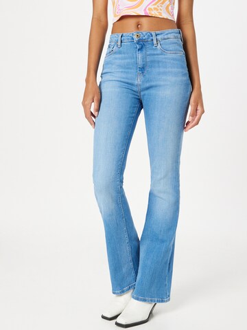 Pepe Jeans Flared Jeans 'DION' in Blauw: voorkant