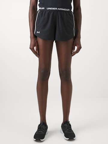 UNDER ARMOUR Regular Sportbroek 'Play Up' in Zwart: voorkant