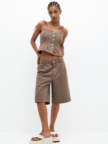 Pull&Bear Top | rjava barva
