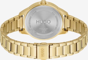 HUGO Red Analog Watch 'Friend' in Gold