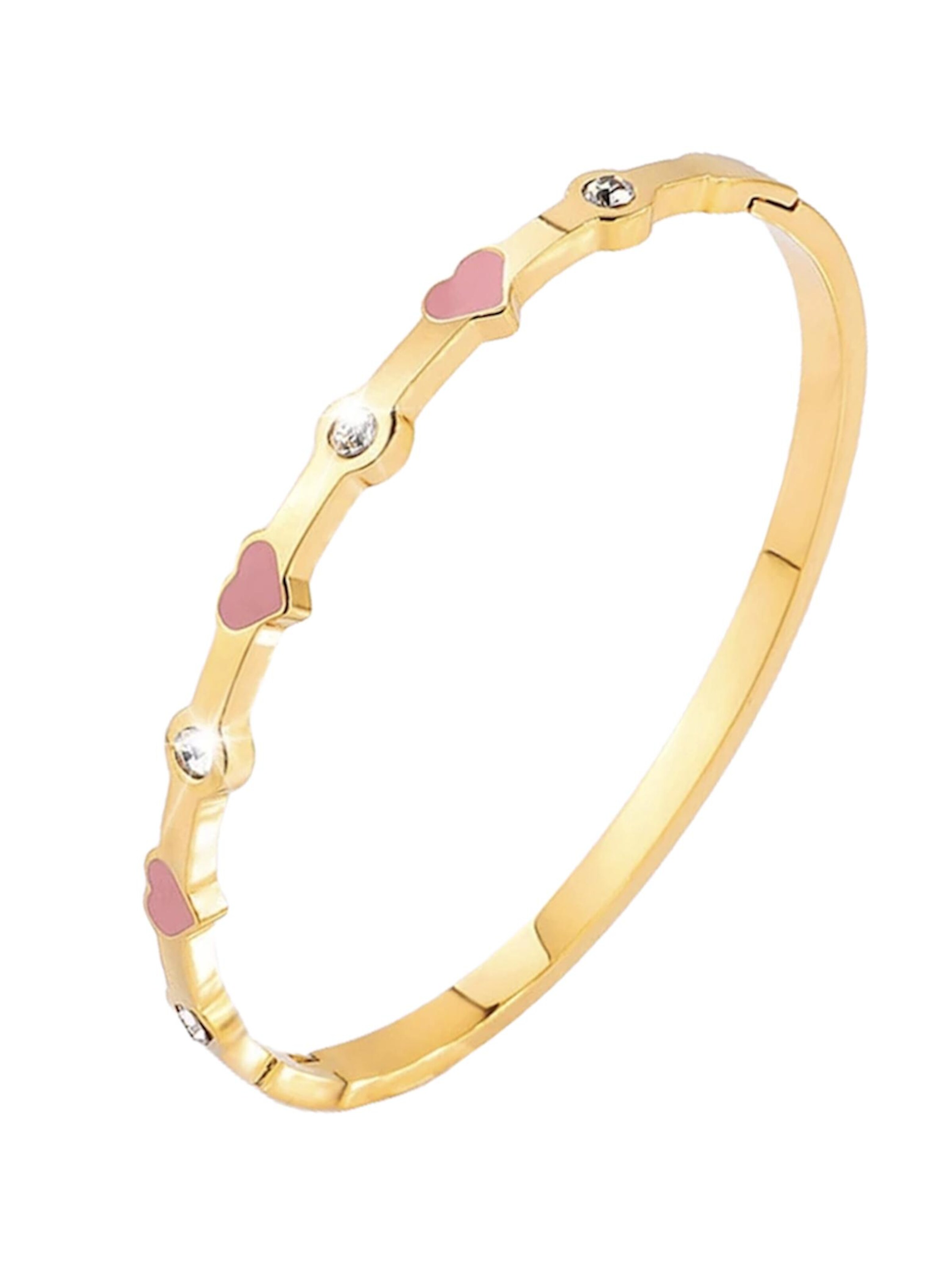 Cala Rose Armband 'CANDY HEARTS' in Roze: voorkant