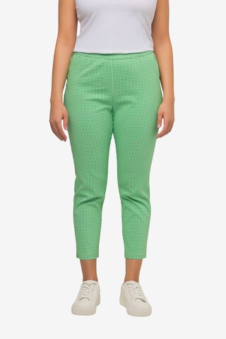 Coupe slim Pantalon Ulla Popken en vert : devant