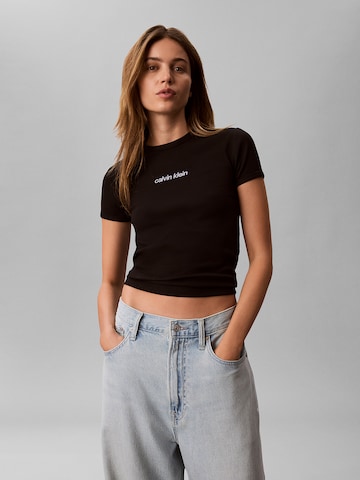 Calvin Klein Jeans Shirt in Zwart: voorkant
