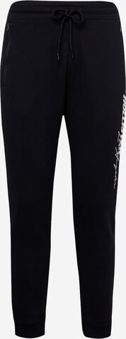 HOLLISTER Tapered Trousers in Black: front