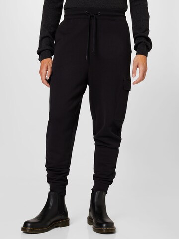 JOOP! Jeans Tapered Cargo Pants 'Saint' in Black: front