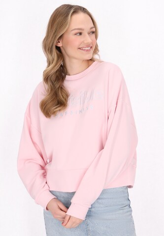 MYMO Sweatshirt 'Back To School' in Roze: voorkant