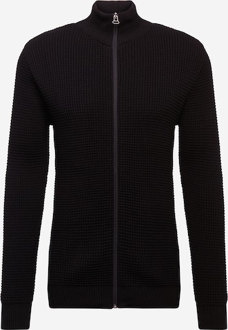 Kronstadt Regular fit Knit Cardigan 'Abel' in Black: front