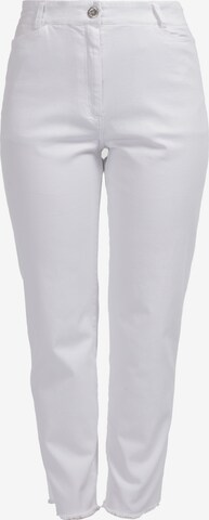 HELMIDGE Slimfit Broek in Wit: voorkant