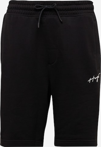 HUGO Red Pants 'Dampinas' in Black: front