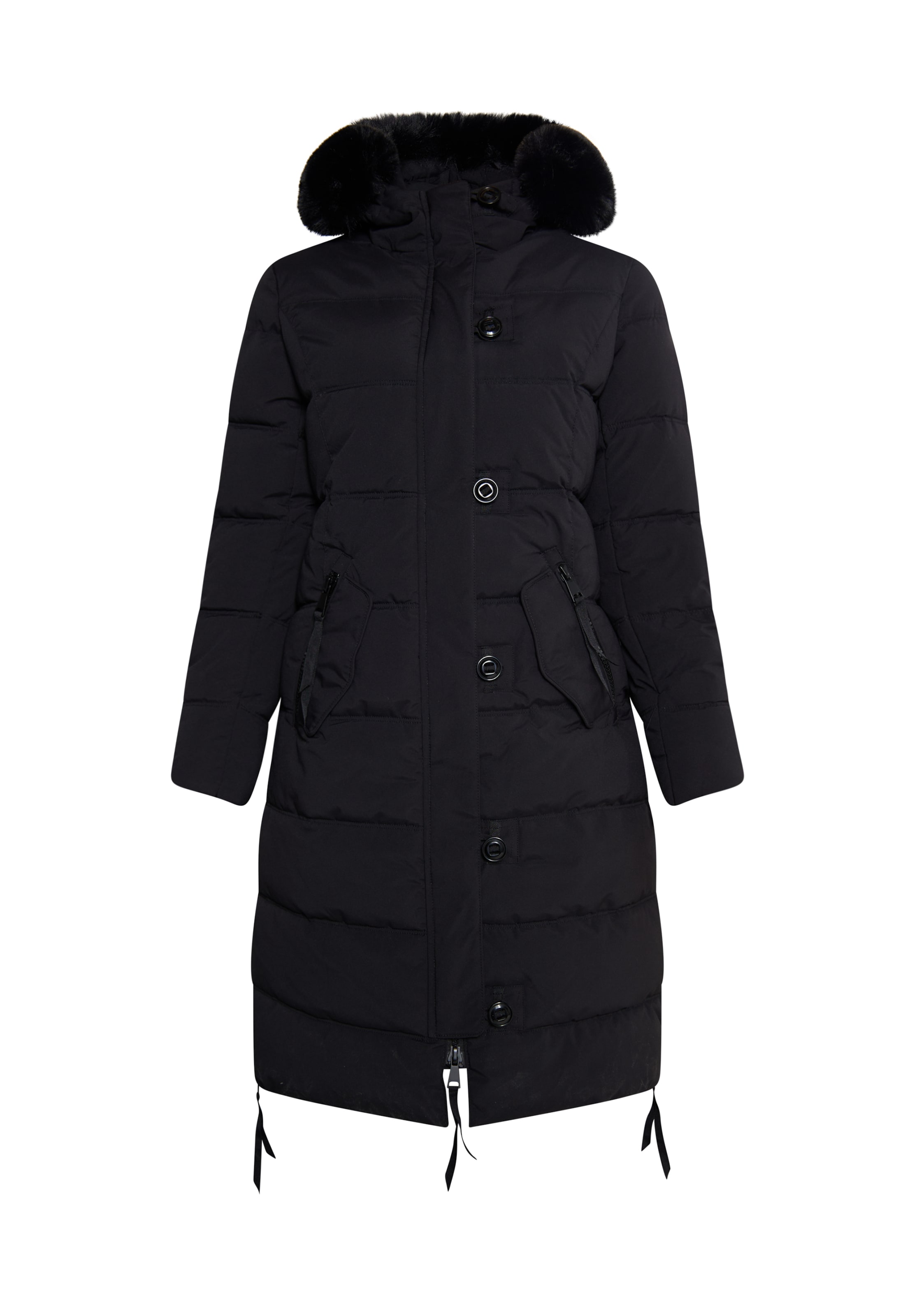 TUFFSKULL Zimný kabát - Čierna: predná strana