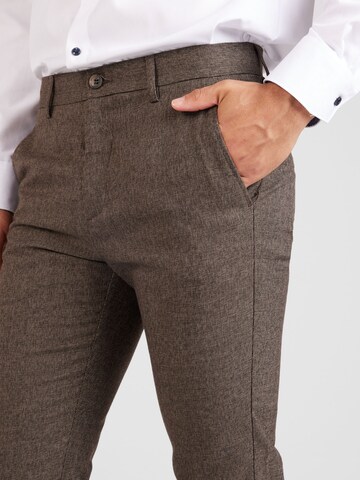 Lindbergh Slimfit Hose in Braun