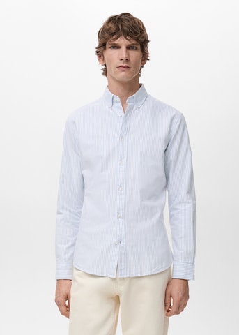 MANGO MAN Regular fit Button Up Shirt in Blue: front