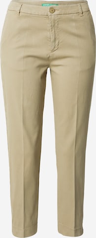 UNITED COLORS OF BENETTON Slimfit Spodnie w kant w kolorze zielony: przód