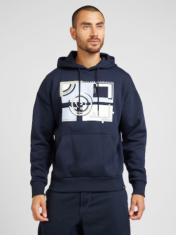 TOM TAILOR DENIM Sweatshirt in Blauw: voorkant