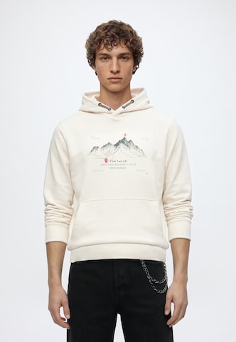 balta TOM TAILOR Megztinis be užsegimo: priekis