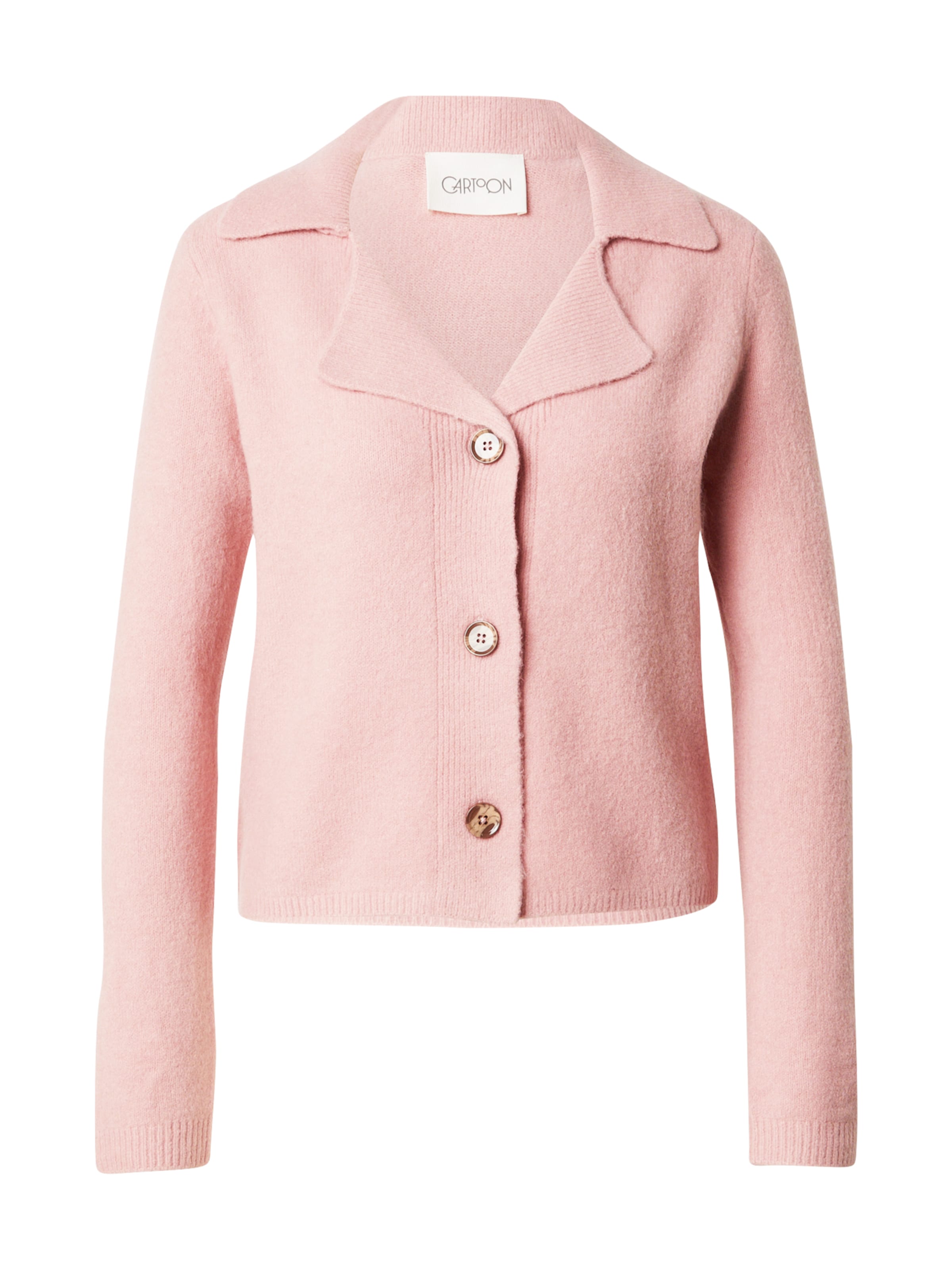 Cartoon Knit cardigan in Pink: front