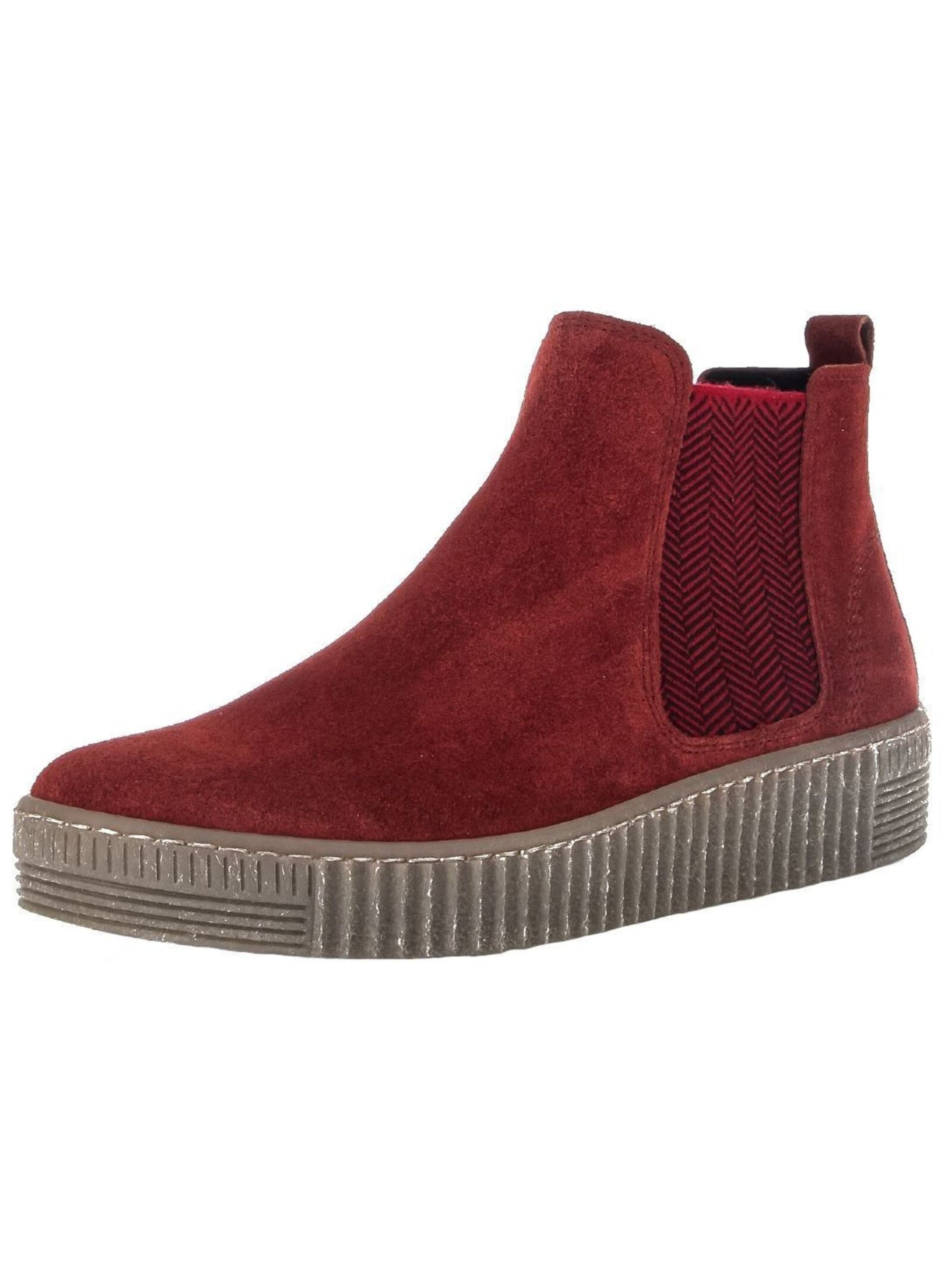 GABOR Chelsea boots in Rood: voorkant