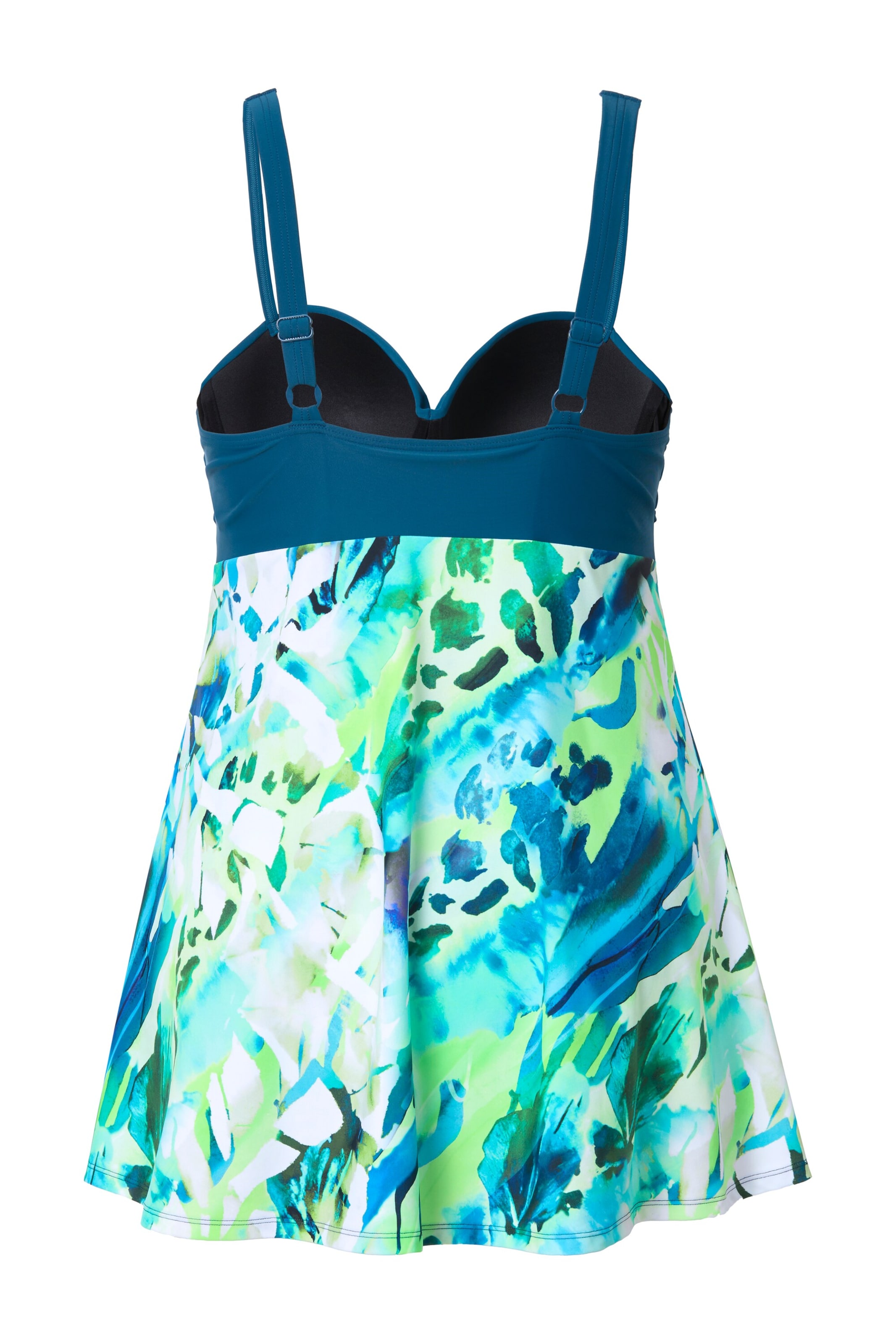 Ulla Popken Bustier Badeanzug in Blau