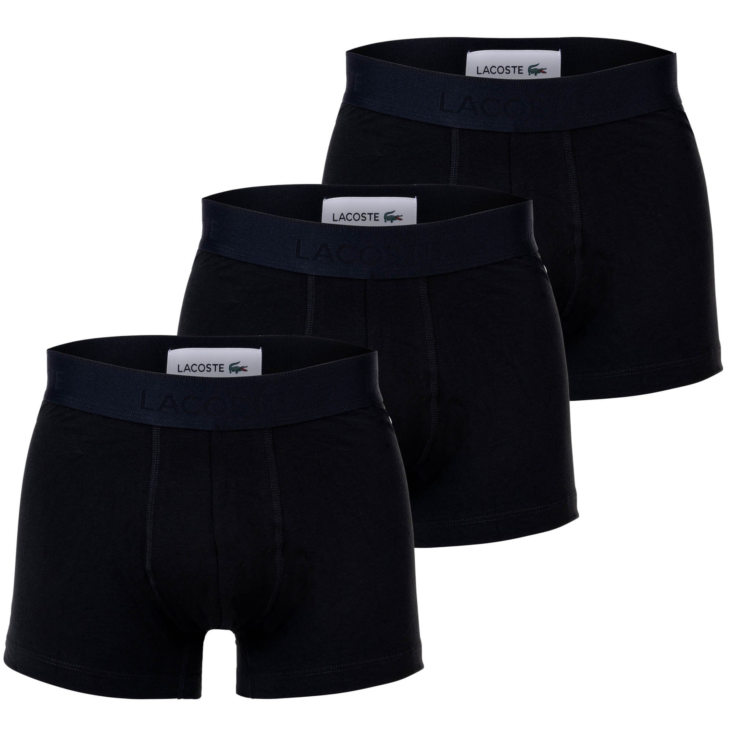 Boxers LACOSTE en noir : devant