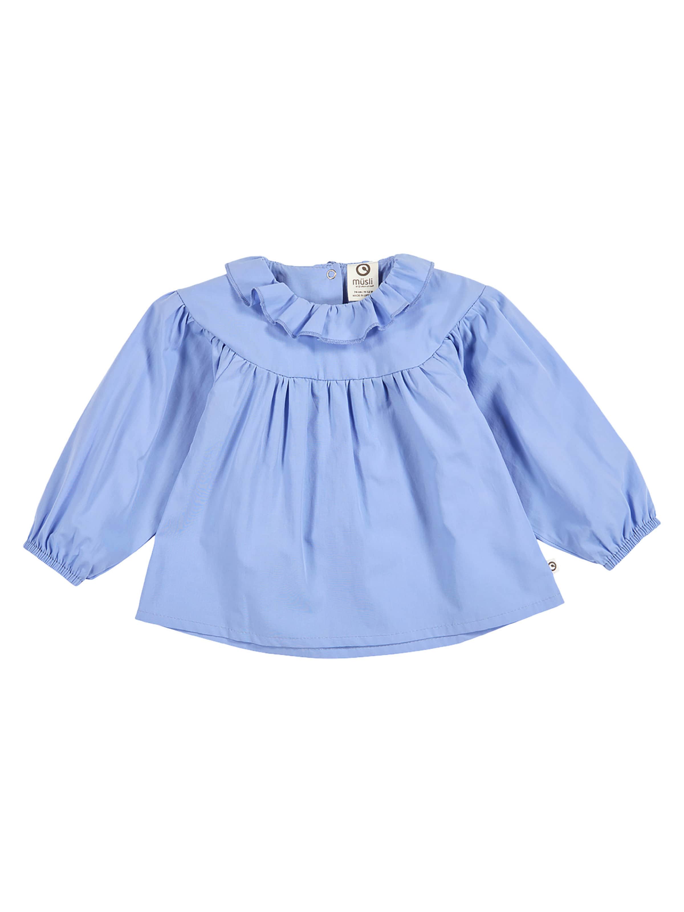 Müsli by GREEN COTTON Blouse in Blauw: voorkant