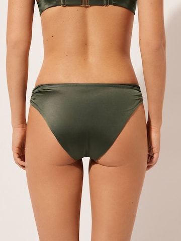 CALZEDONIA Bikinihose 'SHINY SATIN' in Grün