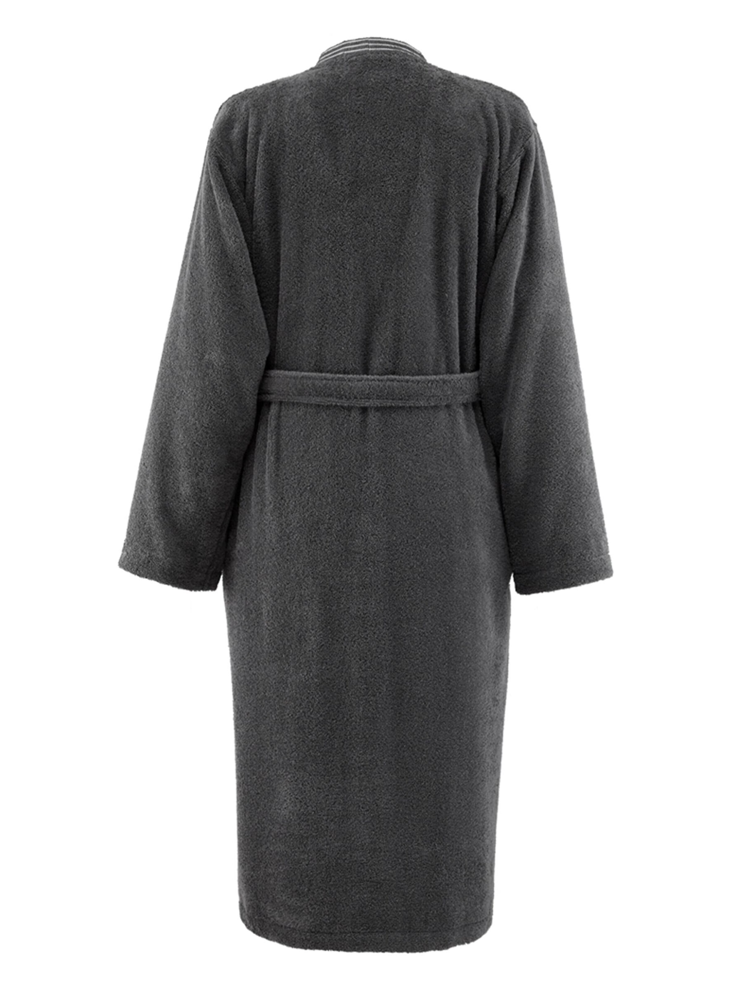 BOSS Home Long Bathrobe 'EDGE' in Grey