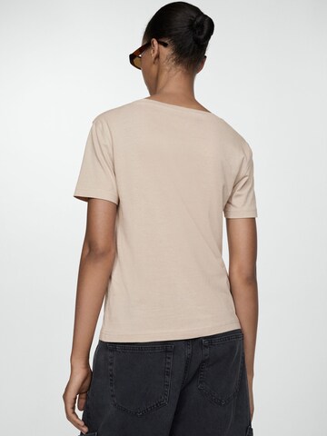 MANGO T-Shirt 'CHALAPI' in Beige