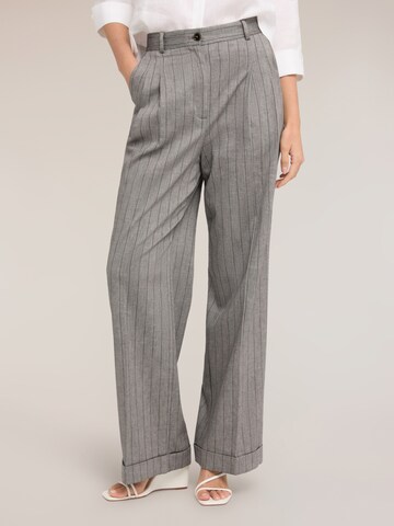 MOTIVI Wide leg Broek in Grijs: voorkant