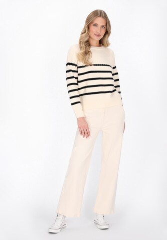 DreiMaster Maritim Sweater in White: front