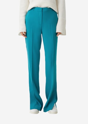 COMMA Flared Pleated Pants in Blue: front