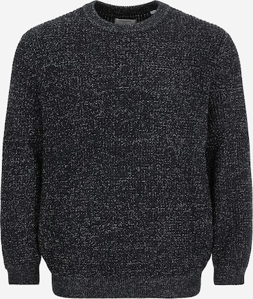 Jack & Jones Plus Свитер 'JJGLOBAL' в Синий: спереди