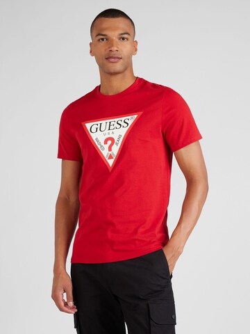 raudona GUESS Marškinėliai: priekis