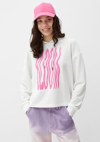 QS Sweatshirt in Weiß: predná strana