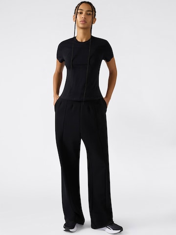 Wide leg Pantaloni de la Champion Authentic Athletic Apparel pe negru