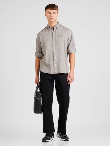 BOSS Black - Comfort Fit Camisa 'OWEN' em cinzento