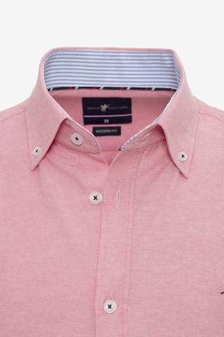 DENIM CULTURE Regular Fit Skjorte 'Erling' i pink