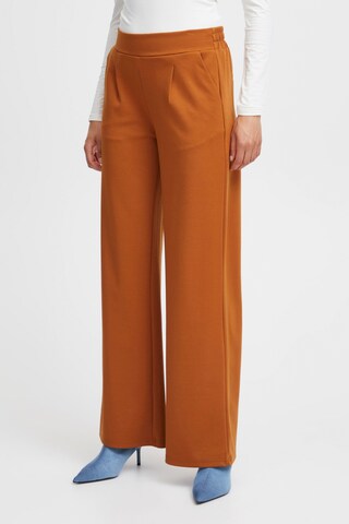 b.young Wide leg Pants 'Rizetta' in Brown: front