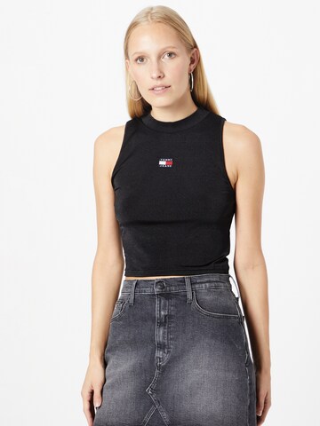 Tommy Jeans Top in Schwarz: Vorderseite