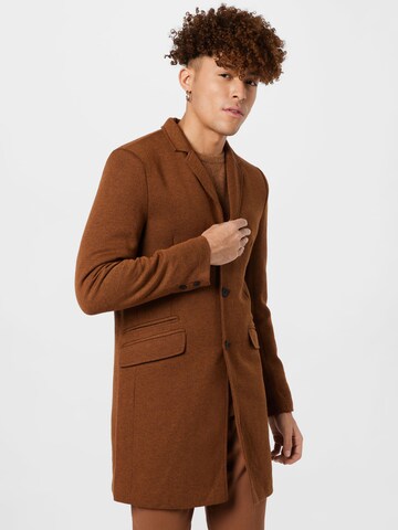 Only & Sons Between-Seasons Coat 'Julian' in Brown: front