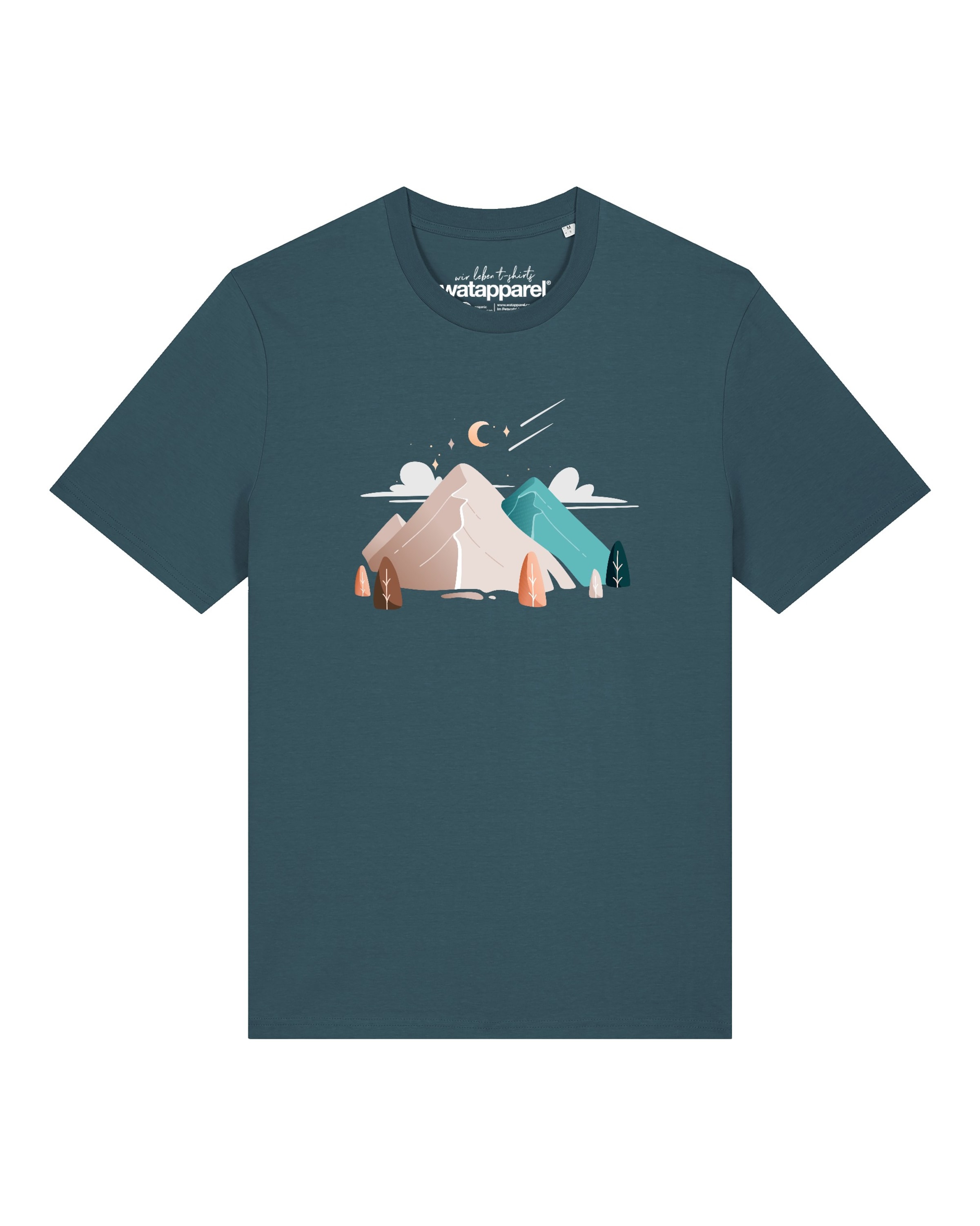 T-Shirt 'Night & Clouds' Watapparel en vert : devant