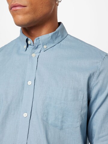 Samsøe Samsøe Regular fit Button Up Shirt 'Liam' in Blue