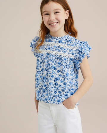 WE Fashion Блузка в Синий: спереди