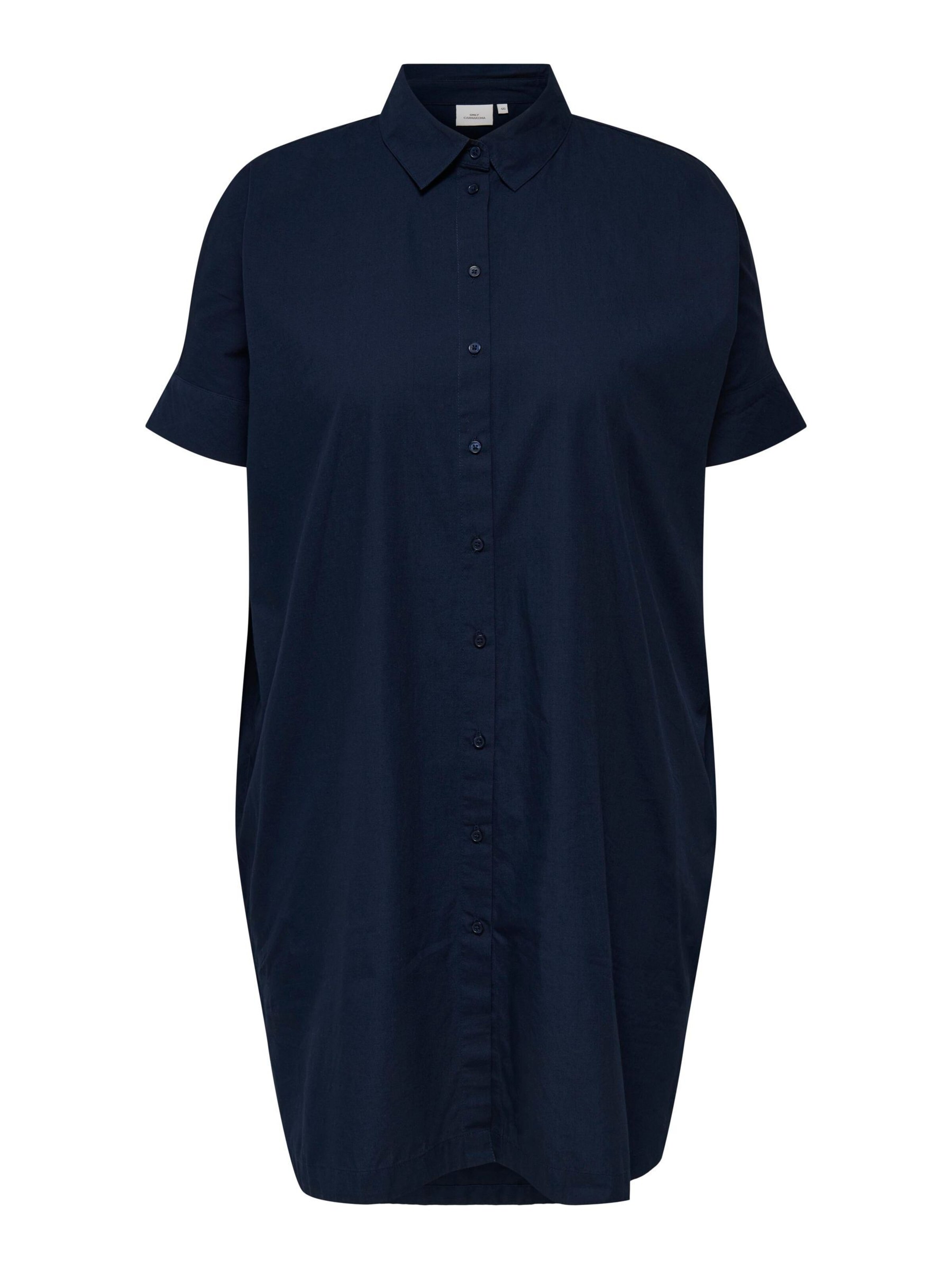 Abito camicia 'CARSpacey' di ONLY Carmakoma in blu: frontale