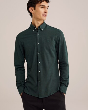 Slim fit Camicia di WE Fashion in verde: frontale