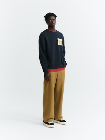 Thinking MU Sweatshirt 'LEON' in Blauw: voorkant