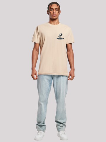 T-Shirt 'University Soccer Club Classic Minimalist' F4NT4STIC en beige