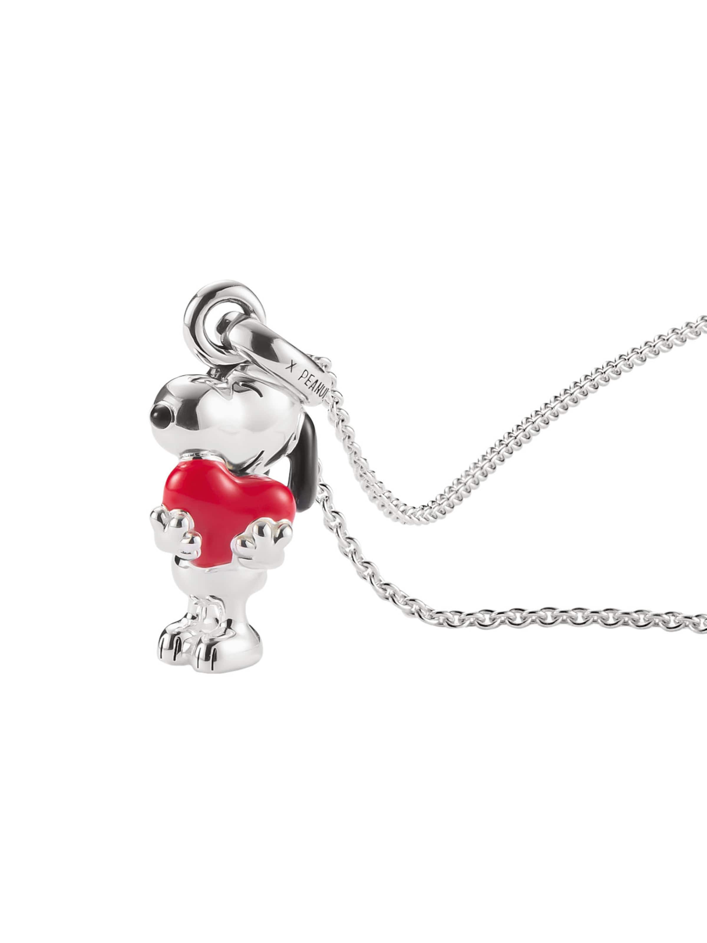 Thomas Sabo Necklace 'Snoopy mit Herz Peanuts' in Silver