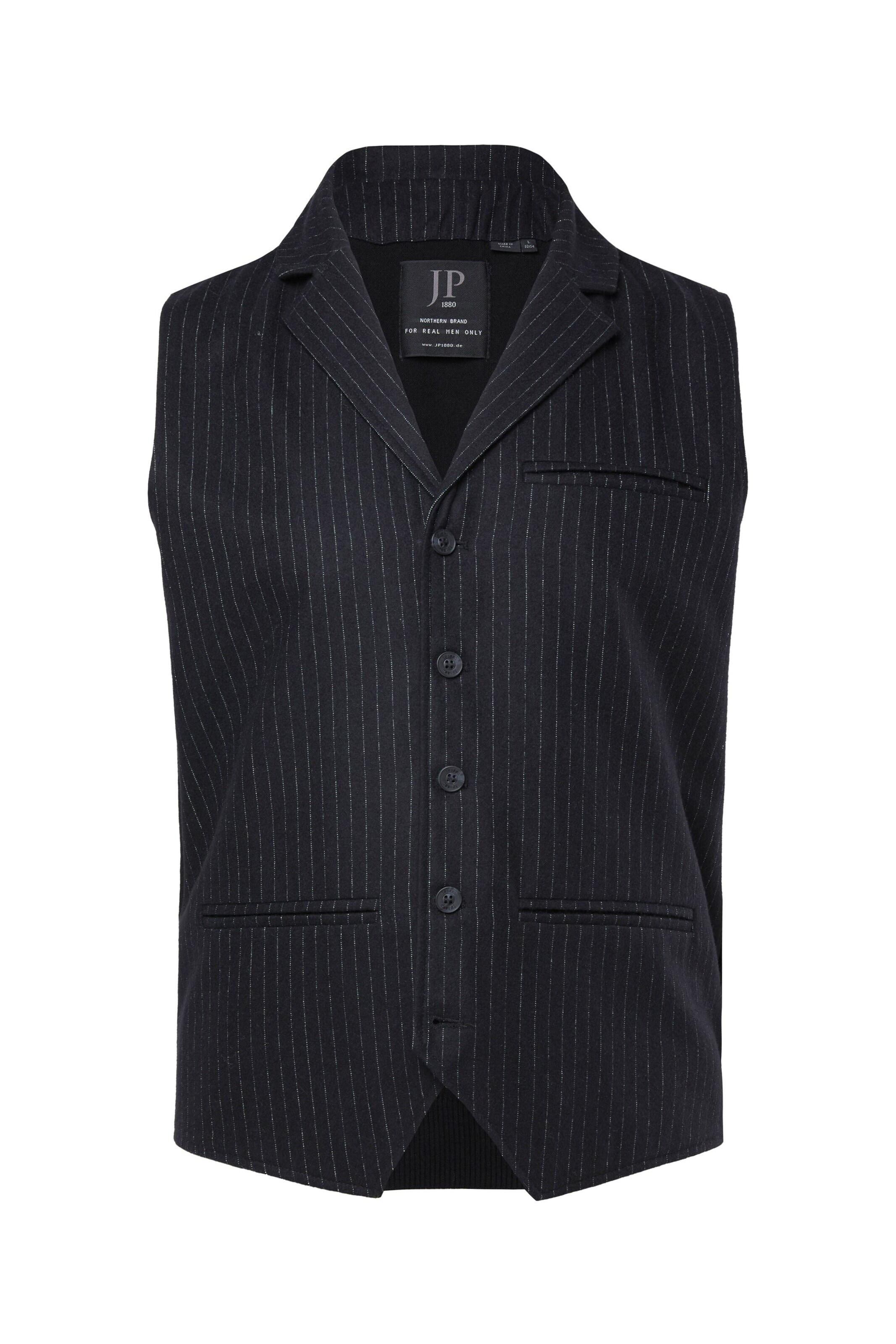 JP1880 Bodywarmer in Zwart: voorkant
